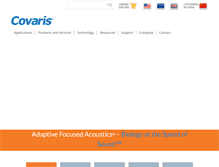 Tablet Screenshot of covaris.com